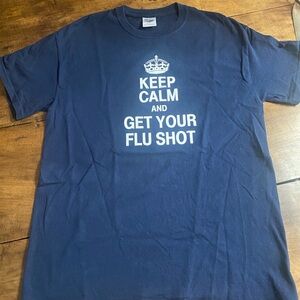 Gildan Navy Blue Keep Calm T-Shirt